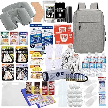Amazon.co.jp: 【防災士監修】防災リュック 2人用 地震対策72点